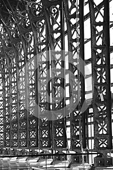 Iron structure black and white