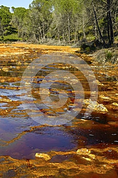 Iron Sulfate Patterns in the Waters of Rio Tinto