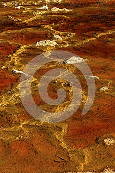 Iron Sulfate Patterns in the Waters of Rio Tinto