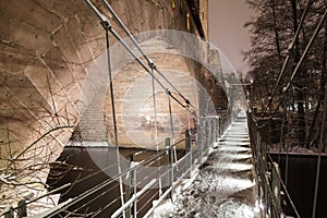 Iron suspension bridge Kettensteg, Nuremberg