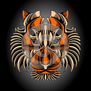 Iron tiger head