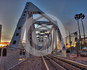 Iron tracks crossing the span