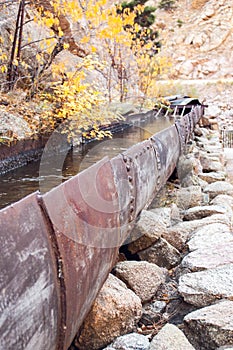 Iron water flume