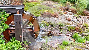 Iron Water wheel in Wales, UK