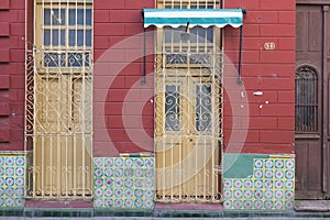 Iron window and door grilles in Santa Clara, Cuba