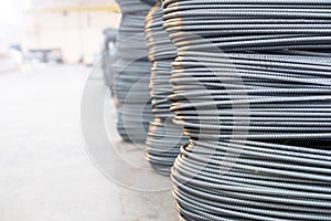 Iron wire  or steel bar use for reinforce concrete work in construction site