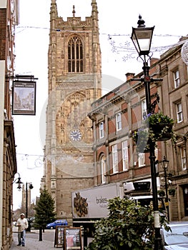 Irongate and Cathedral, Derby.