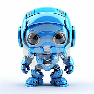 Ironical Funko Robot Toy With Distinctive 2d Game Art Style photo