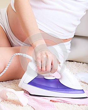 Ironing baby clothes