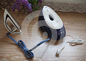 Ironing with an iron at home