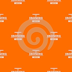 Ironing service pattern vector orange