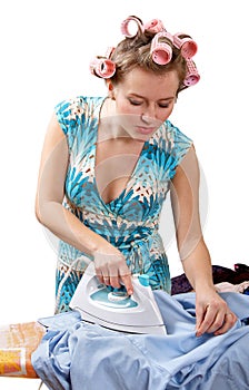 Ironing woman