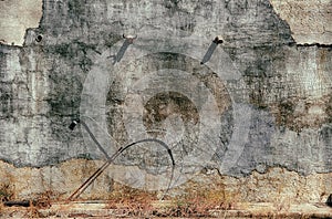Ironwork Leaning on Marfa Texas Wall photo
