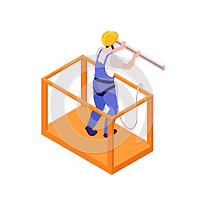 Isometric Ironworker Illustration photo