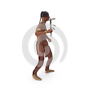 Iroquois Warrior with Pipe Tomahawk