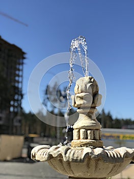 A new concrete fountain in Irpin or Irpen - Kyiv - Ukraine