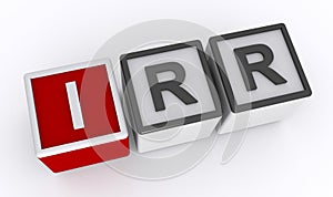 irr word block on white