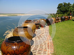 Irrawaddy River in Bagan, Myanmar