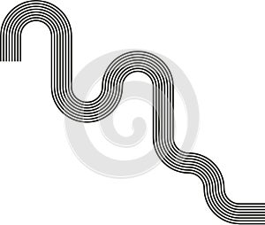 irregular abstract form rounded waves