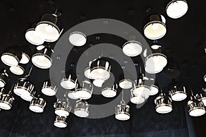 Irregular arrangement of aluminum cover LED lights