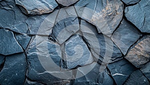 Irregular Blue Grey Stone Wall Texture