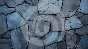 Irregular Blue Stone Wall Texture Background