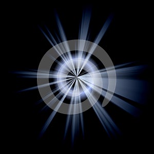 Irregular blue white star