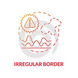 Irregular border concept icon