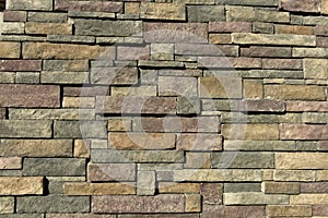 Irregular Brick Wall with Differently Colored Stones