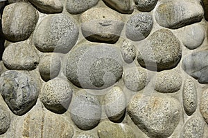 Irregular Brick Wall with Pebble Stones