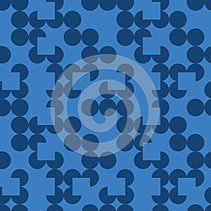 Irregular circle grid seamless pattern