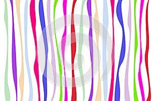 Irregular colorful stripes on white background