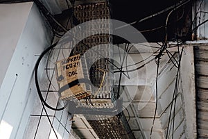 Irregular electrical wires in a building