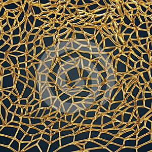 Irregular gold lattice luxury background.