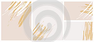 Irregular Hand Drawn Scribbles Isolated on a Light Beige and Light Gray Background.