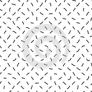 Irregular ink dashes handdrawn seamless pattern