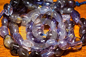 Irregular iolite beads