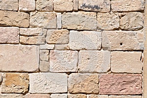 Irregular limestone wall