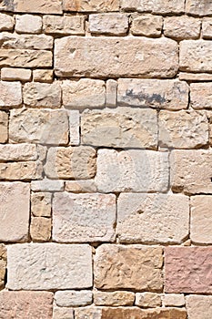 Irregular limestone wall