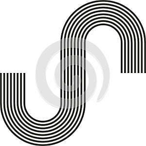 Irregular maze rounded waves