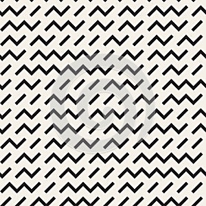 Irregular Maze Shapes Tiling Contemporary Graphic Design. Vector Seamless Black and White Pattern