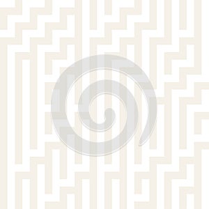 Irregular Maze Shapes Tiling Contemporary Graphic Design. Vector Seamless Black and White Pattern