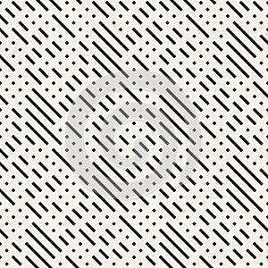 Irregular Maze Shapes Tiling Contemporary Graphic Design. Vector Seamless Black and White Pattern