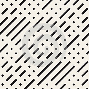 Irregular Maze Shapes Tiling Contemporary Graphic Design. Vector Seamless Black and White Pattern