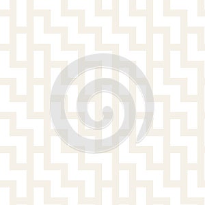 Irregular Maze Shapes Tiling Contemporary Graphic Design. Vector Seamless Black and White Pattern