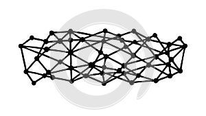 Irregular Mesh Abstract Lines Vector Pattern, vector design Generative AI