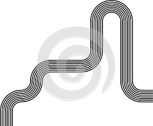 Irregular path rounded waves