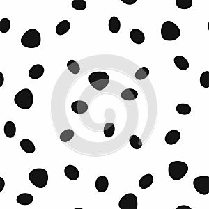 Irregular polka dot. Simple seamless pattern with rounded spots.