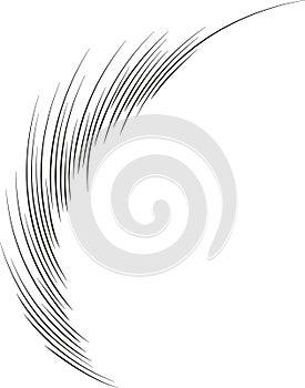 irregular rays vortex of quarter circumference