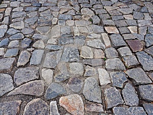 Irregular Rough Cobble Stone Path, Plovdiv, Bulgaria